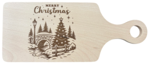 Schneidebrett mit Griff "Merry Christmas"